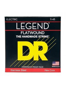Струни для електрогітари DR Strings Legend Flatwound Electric - Medium Light (11-48)