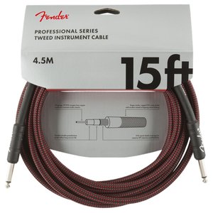 Кабель інструментальний Fender Cable Professional Series 15' Red Tweed