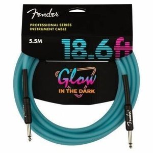 Кабель инструментальный Fender Cable Professional Series 18.6' Glow in Dark Blue