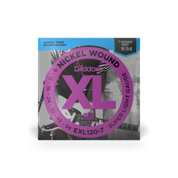 Струни для електрогітари D'ADDARIO EXL120-7 XL Nickel Wound Super Light 7-String (09-54)
