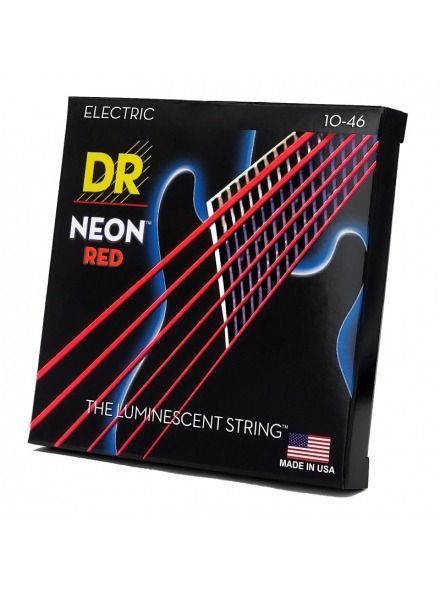 Струни для електрогітари DR Strings Neon Red Electric - Medium (10-46)