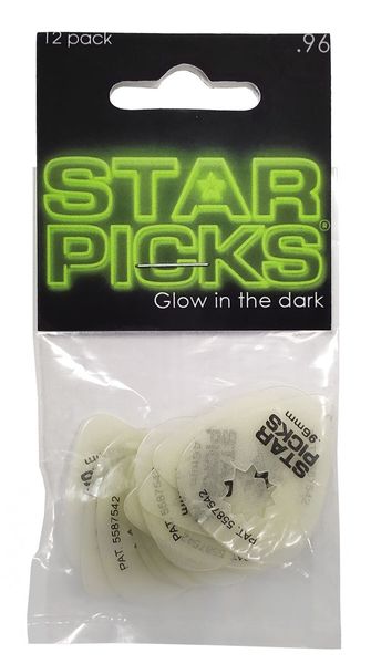Набір медіаторів Everly Glow In The Dark Star Pick Heavy .96mm (12-PACK)
