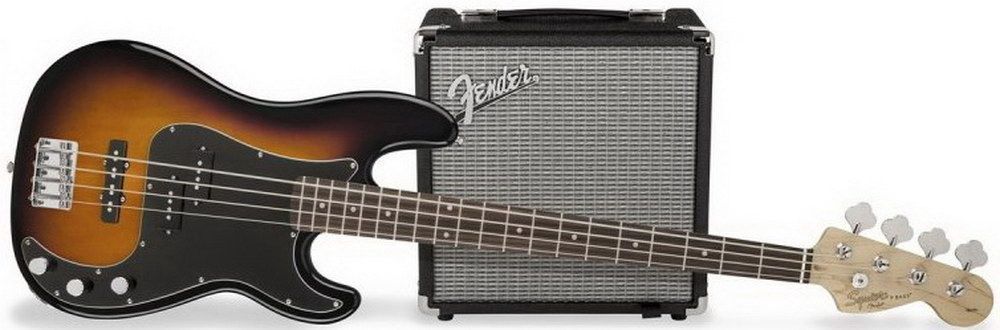Бас-гитара SQUIER by FENDER PJ BASS PACK Brown Sunburst