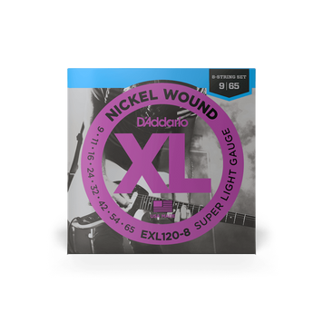 Струни для електрогітари D'ADDARIO EXL120-8 XL Nickel Wound 8-String Super Light (09-65)