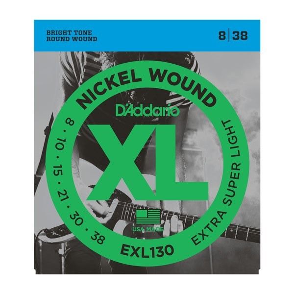 Струны для электрогитары D'ADDARIO EXL130 XL Nickel Wound Extra Super Light (08-38)