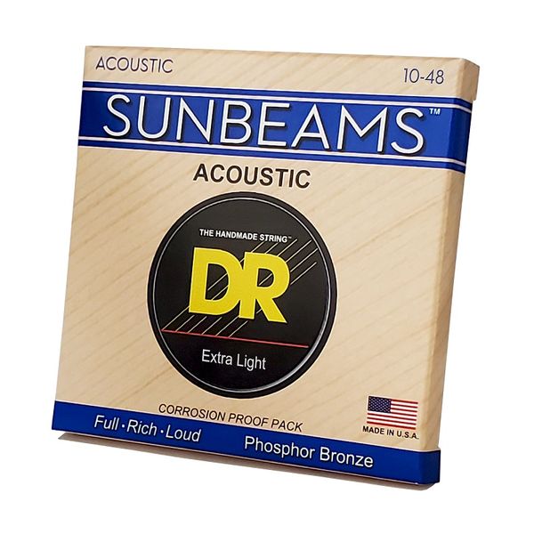 Струни для акустичної гітари DR Strings Sunbeam Acoustic Phosphor Bronze - Extra Light (10-48)