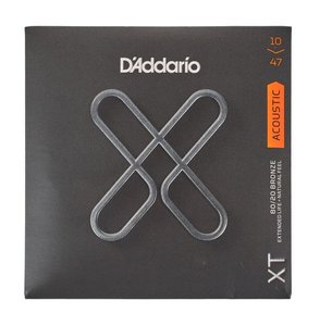 Струны для акустической гитары D'ADDARIO XTABR1047 XT 80/20 Bronze Extra Light (10-47)