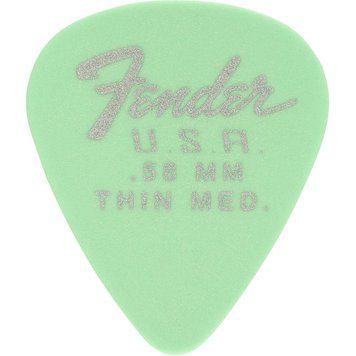 Набір медіаторів Fender 351 Dura-Tone .58 12-Pack, Surf Green