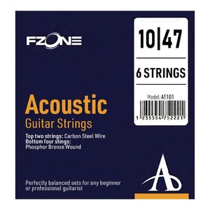 Струни для акустичної гітари Fzone AT101 Acoustic Phosphor Bronze (10-47)