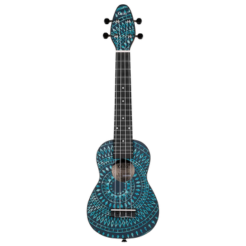 Укулеле Ortega Keiki K2SS-BKC Sopano, Super Scale, Blue kaleido (комплект)