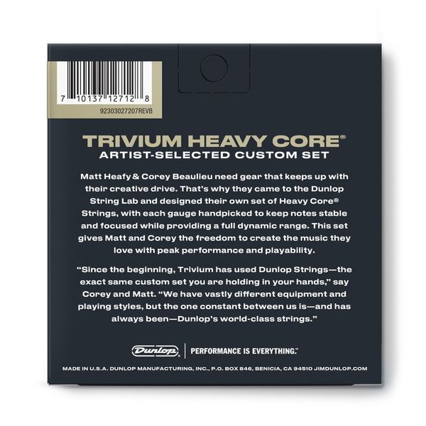 Струни для електрогітари Dunlop TVMN10637 Trivium String Lab Series Guitar Strings 10-63 | 7-String