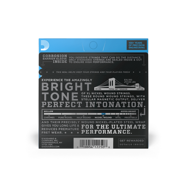 Струни для електрогітари D'ADDARIO EXL150 XL Nickel Wound Regular Light 12-String (10-46)