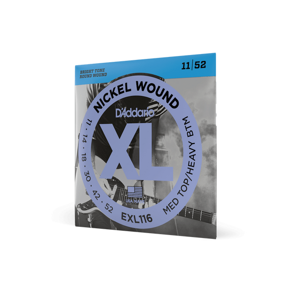 Струны для электрогитары D'ADDARIO EXL116 XL Nickel Wound Medium Top/Heavy Bottom (11-52)