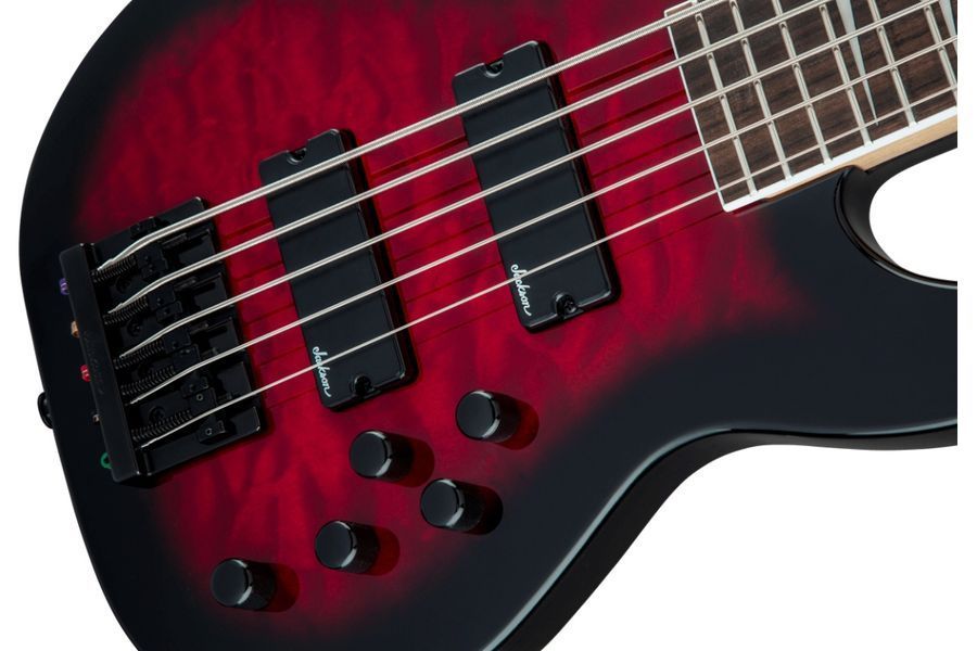 Бас-гитара JACKSON JS SERIES CONCERT BASS JS3VQ TRANPARENT RED BURST
