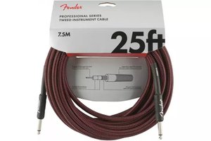 Кабель инструментальный Fender Cable Professional Series 25' Red Tweed
