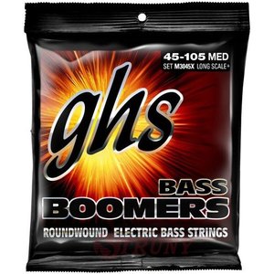 Струны для бас-гитары GHS Strings M3045X Bass Boomers Long+Medium
