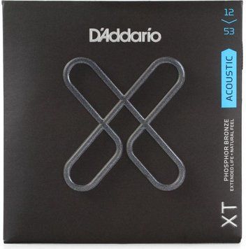 Струни для акустичної гітари D'ADDARIO XTABR1253 XT 80/20 Bronze Light (12-53)