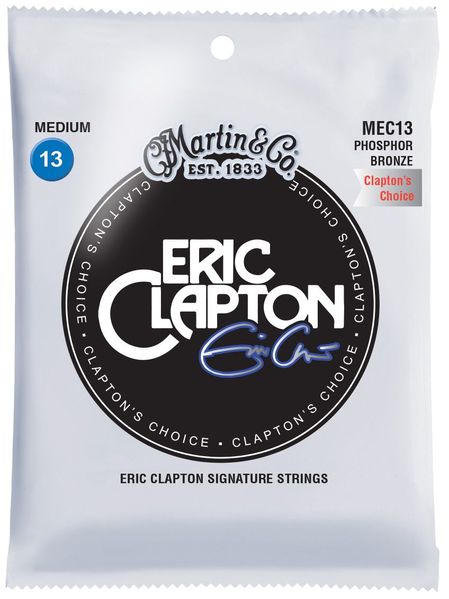 Струны для акустической гитары MARTIN MEC13 Clapton's Choice Phosphor Bronze Medium (13-56)
