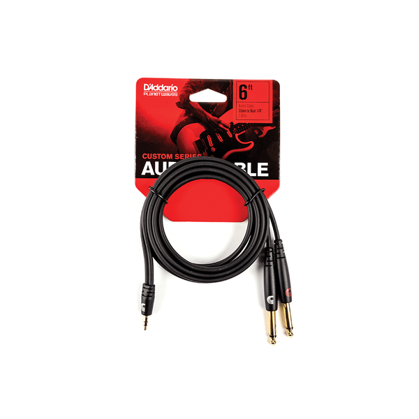 Кабель D'ADDARIO PW-MPTS-06 Custom Series 1/8” to Dual 1/4” Audio Cable (1.8m)